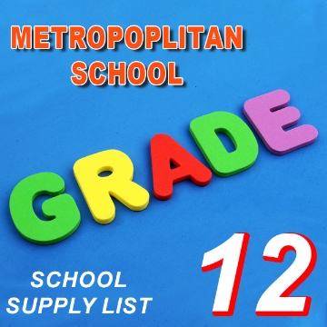 Picture of School Supplies List - Metropolitan School - Third Secondary Grade