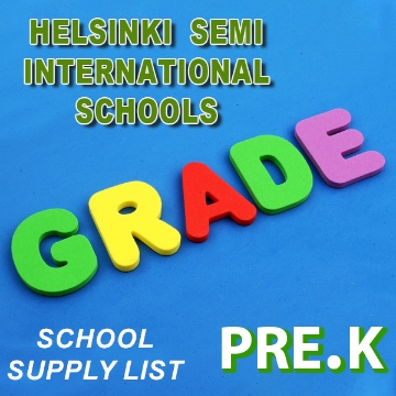 Picture of School Supplies List – Helsinki Language School Pre-k