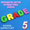 Picture of School Supplies List – Winchester British International School Grade 5