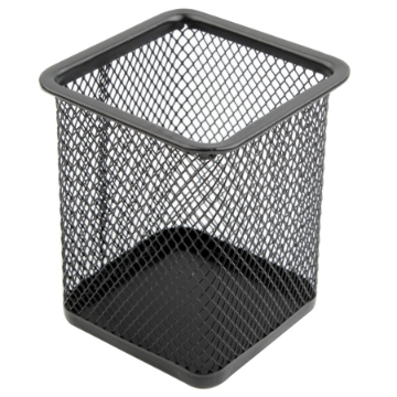 Picture of Square Pen Holder Cup Black Mesh - H804