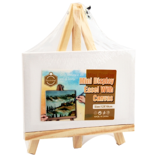 Image de Support de dessin en bois avec toile 12 × 18 cm – KeepSmiling TZK 1218