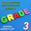 Picture of School Supplies List - Nile Egyptian International School, Third Grade