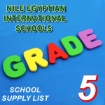 Picture of School Supplies List - Nile Egyptian International Schools Fifth Grade Primary