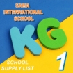 Picture of School Supplies List – Sama International School KG1