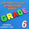 Picture of School Supplies List – Continental Palace International School Grade 6 Primary