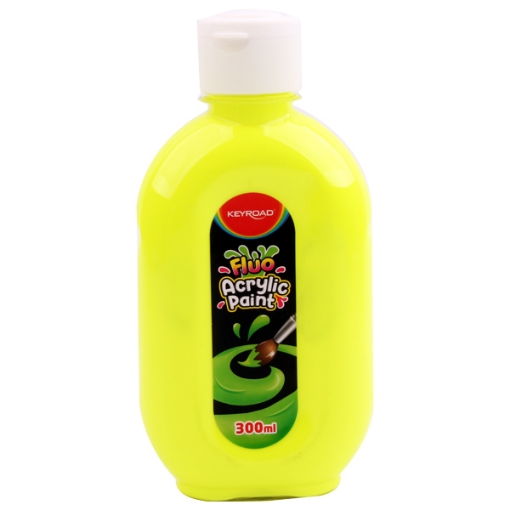 Picture of Acrylic Paint bottle fluo yellow 300 ml Keyroad Model KR972206