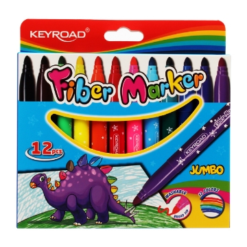 Picture of Marker colors, 12 colors  jumbo, washable keyroad Model KR971413