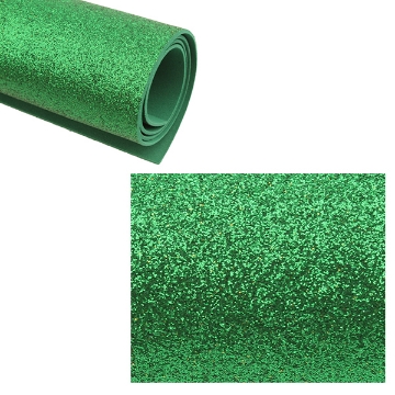 Picture of EVA Glitter Foam sheet, Green 2 mm 50 x 70cm - Simba