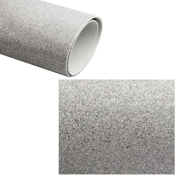 Picture of EVA Glitter Foam sheet, Silver  2mm 50 x 70cm - Simba