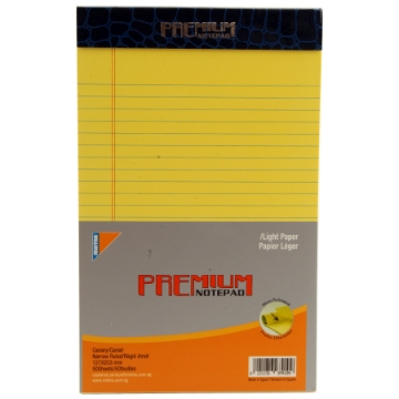 Picture of Notepad Premium Yellow 50 Sheets 12.7 x 20.3 Mintra