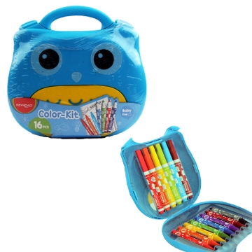 Picture of Coloring bag consisting of coloring paper + 8 wax crayons + 6 felt-tip pens, KR972321