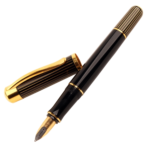 Picture of German Gold Plated Ballpoint Pen - Pelican P3100