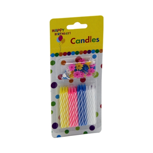 Picture of candles 12 pieces party fun Small