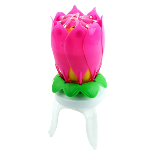 Picture of Big musical flower candle