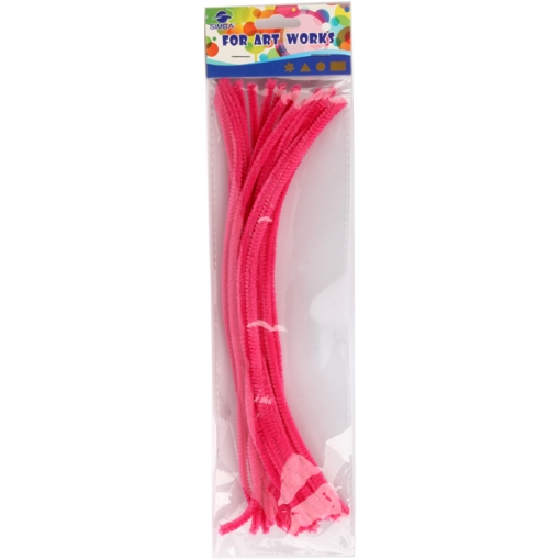 Bild von Samtige Flexible Drahtstäbchen - 20 Stück im Beutel - Farbe Fuchsia - Modell Simba MT205