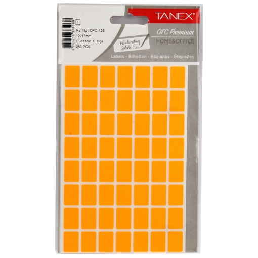 Picture of Office Labels orang 5 Sheets 17 x 12 mm 5A-Tanix OFC-107