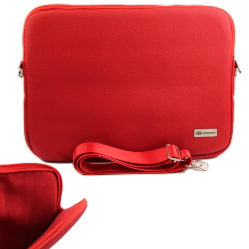 Picture of Lap top bag leather with red belt 15 inch L3