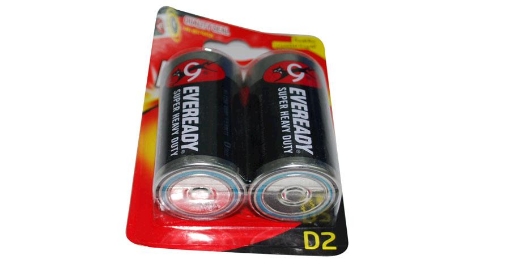 Picture of Black torch battery card 2 pieces Model 12502MJ