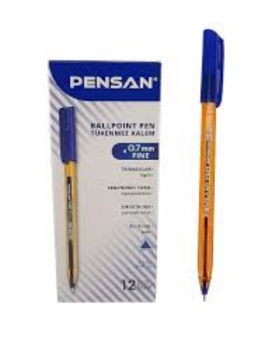 Image de Stylo à bille turc 0,7 mm bleu - Pensan 2307