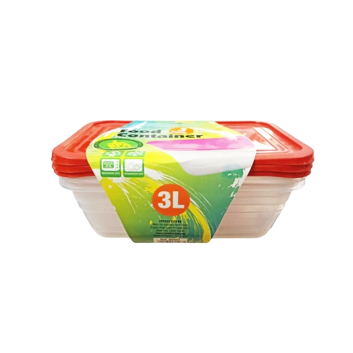 Picture of مجموعة 3 حافظة طعام مستطيلة 3 لتر - 5507