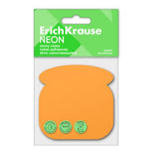 Image de Post-it Erich Krause - Forme de téléphone orange néon 50 feuilles - Modèle 61731