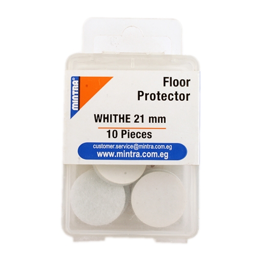 Bild von Runder doppelseitiger Bodenschutz 2,1 cm Weiß - Mintra 95994