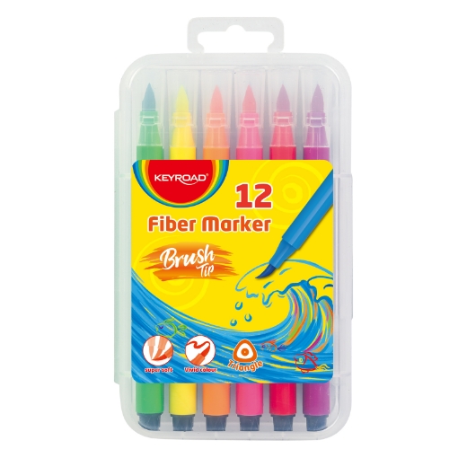 Picture of ألوان فلوماستر كى رود - 12 لون مثلثه سن فرشاة - موديل KR972523