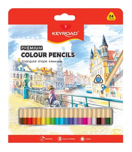 图片 高端彩色铅笔套装 24 色 - Keyroad 型号 KR973349