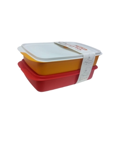 Image de Set de Boîtes à Déjeuner en Plastique 2 Pièces 1 Litre - Banana