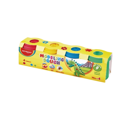Bild von Keyroad Knetmasse, 4 Farben, 75 g, Modell KR971496