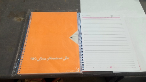 Image de Cahier Universitaire BE à Spirale Simple, 100 Feuilles, Couverture Plastique, Format 20 × 27,4 cm