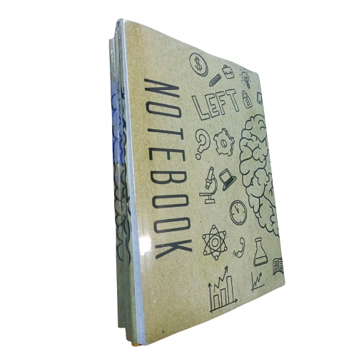 Imagen de Cuaderno universitario Extra Line 100 hojas rayado con grapas, diseño kraft, tapa couché, tamaño A4