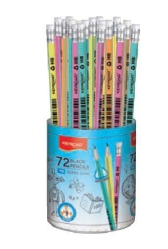 Image de Crayon en bois HB avec gomme Keyroad – Modèle KR971625